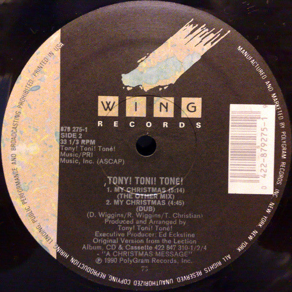 Tony! Toni! Toné! : Coolin' At Christmas With 3T (12", Single)
