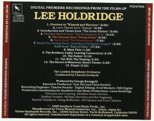 Lee Holdridge, Charles Gerhardt, London Symphony Orchestra : Digital Premiere Recordings From The Films  Of Lee Holdridge (CD, Album)