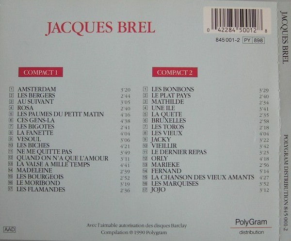 Jacques Brel : Jacques Brel (2xCD, Comp, RE)