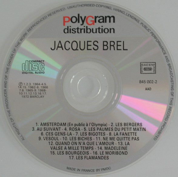 Jacques Brel : Jacques Brel (2xCD, Comp, RE)