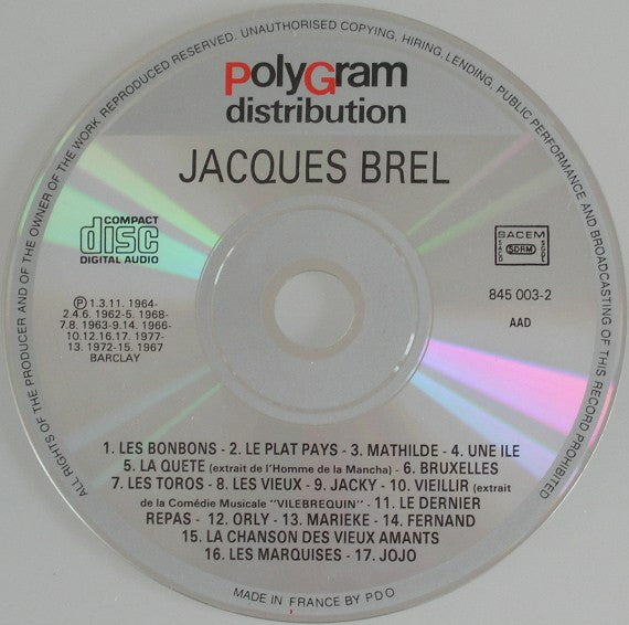 Jacques Brel : Jacques Brel (2xCD, Comp, RE)