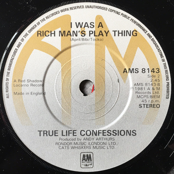 True Life Confessions : (I'm Almost) Supersonic (7")