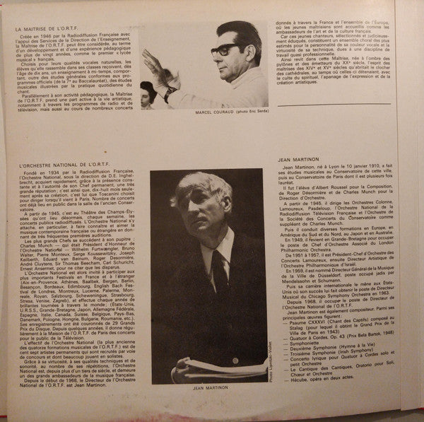 Arthur Honegger - Camille Maurane, Chœur de Radio France et Maîtrise de Radio France direction artistique: Marcel Couraud - Orchestre National de France direction: Jean Martinon : Une Cantate De Noël - Pacific 231 - Pastorale D'Été - Rugby (LP)
