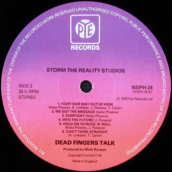 Dead Fingers Talk : Storm The Reality Studios (LP, Gat)