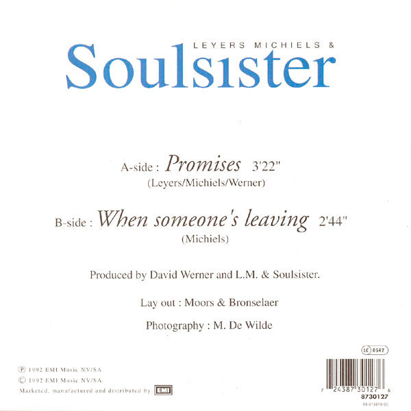 Soulsister : Promises (7", Single)