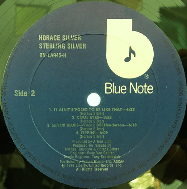 Horace Silver : Sterling Silver (LP, Comp, Mono)