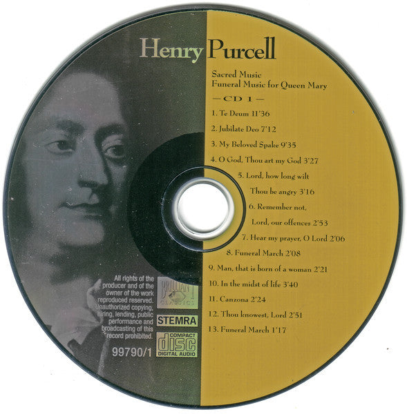 Henry Purcell, Michael Chance, The Choir Of Clare College, Miscellany (2) : Funeral Music For Queen Mary / Sacred Music / Dioclesian / Songs (2xCD, Comp)