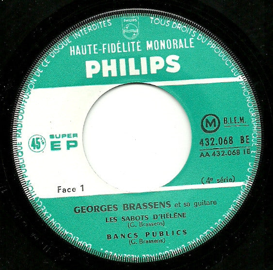 Georges Brassens : N°4 (7", EP, Mono, RP)