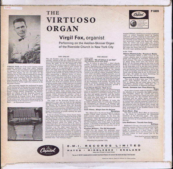 Virgil Fox : The Virtuoso Organ (LP, Mono)