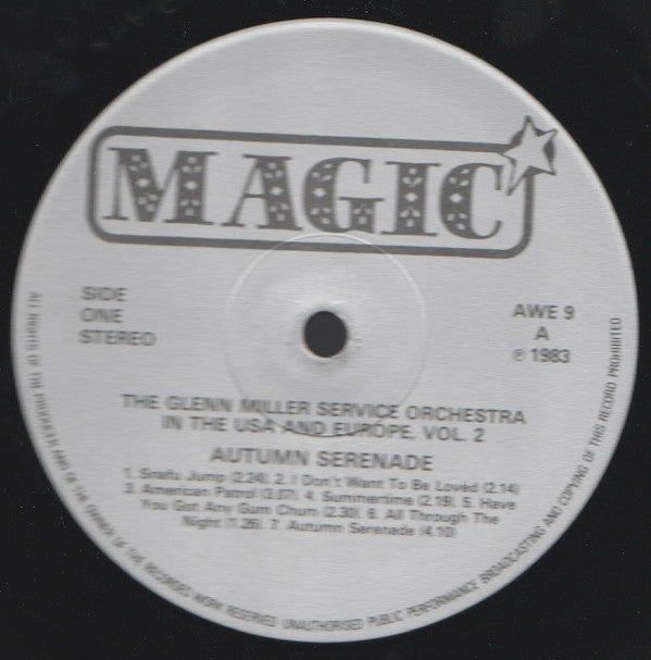 The Glenn Miller Service Orchestra : The Glenn Miller Service Orchestra In The U.S.A. And Europe, Vol. II - Autumn Serenade (LP, Mono)