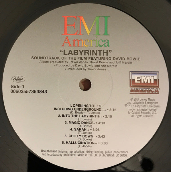 David Bowie, Trevor Jones : Labyrinth (From The Original Soundtrack Of The Jim Henson Film) (LP, Album, RE, RM)