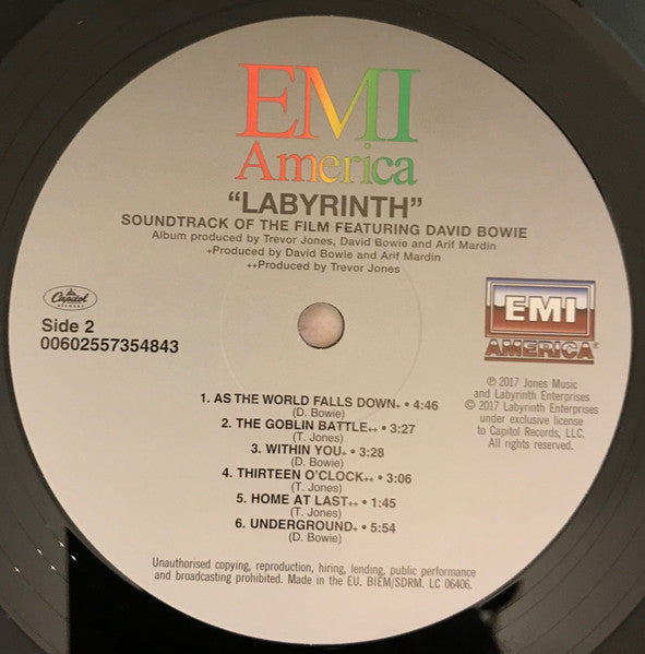 David Bowie, Trevor Jones : Labyrinth (From The Original Soundtrack Of The Jim Henson Film) (LP, Album, RE, RM)