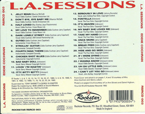Eddie Cochran : L.A. Sessions (CD, Comp)