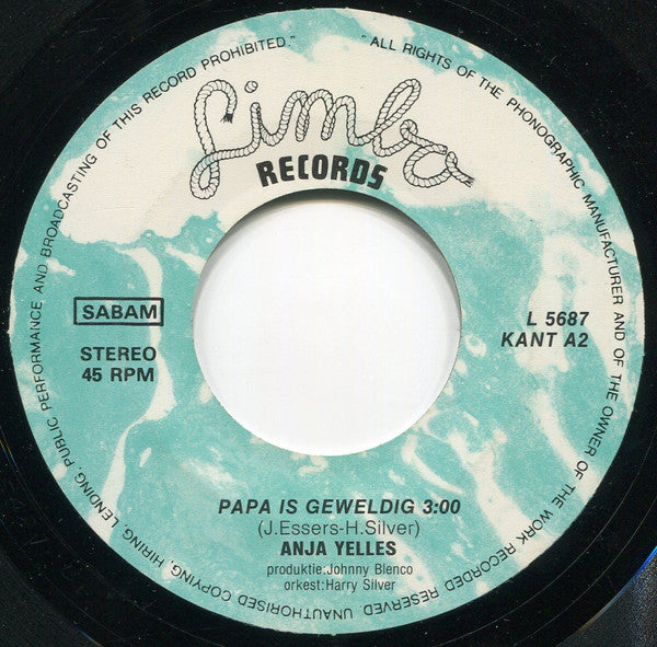 Anja Yelles : Manhattan / Papa Is Geweldig (7", Single)