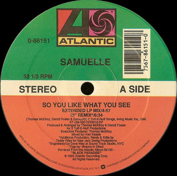 Samuelle Prater : So You Like What You See (12")