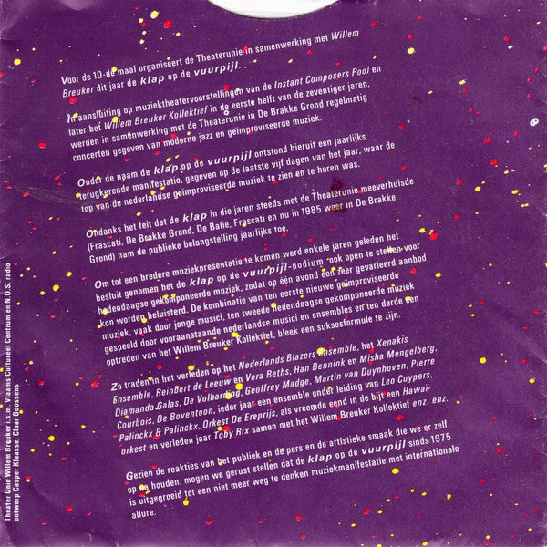 Willem Breuker Kollektief : 10e Klap Op De Vuurpijl (Flexi, 7")