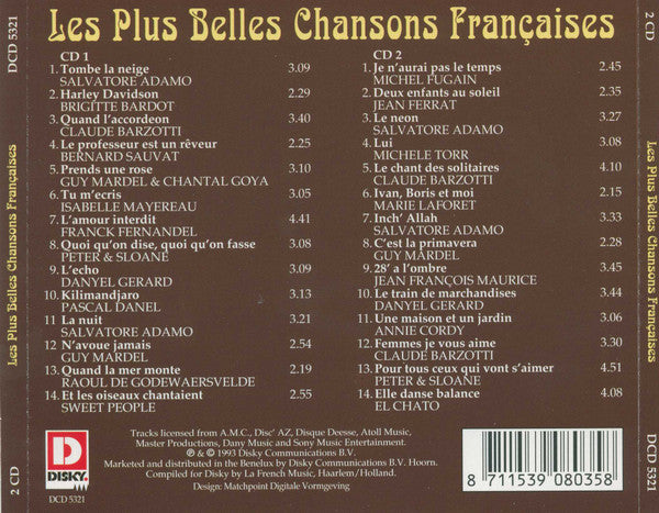 Various : Les Plus Belles Chansons Françaises (2xCD, Comp)