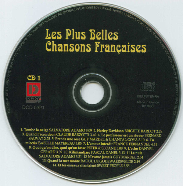 Various : Les Plus Belles Chansons Françaises (2xCD, Comp)