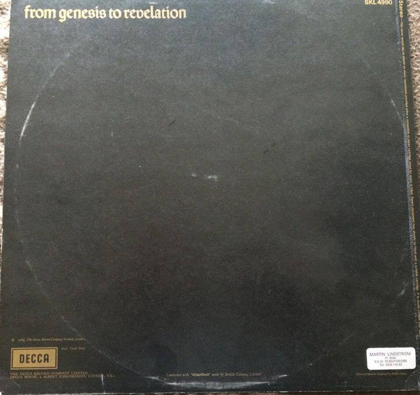 Genesis : From Genesis To Revelation (LP, Album, RP)