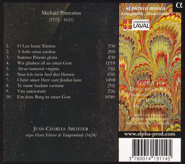Michael Praetorius - Jean-Charles Ablitzer : Pro Organico (CD, Album)
