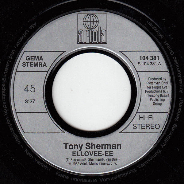 Tony Sherman : Ellovee-Ee (7", Single)