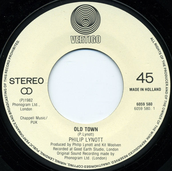 Phil Lynott : Old Town (7", Single)