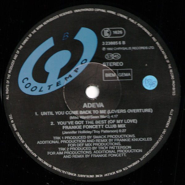 Adeva : Until You Come Back To Me / You've Got The Best (Of My Love) (12")