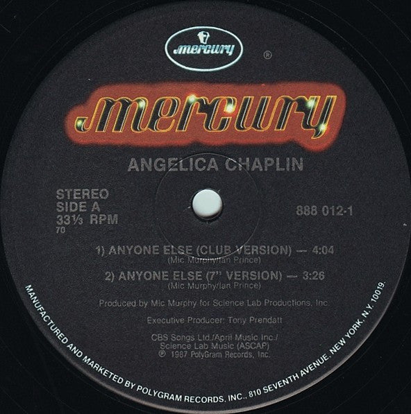 Angelica Chaplin : Anyone Else (12", Single, RCA)