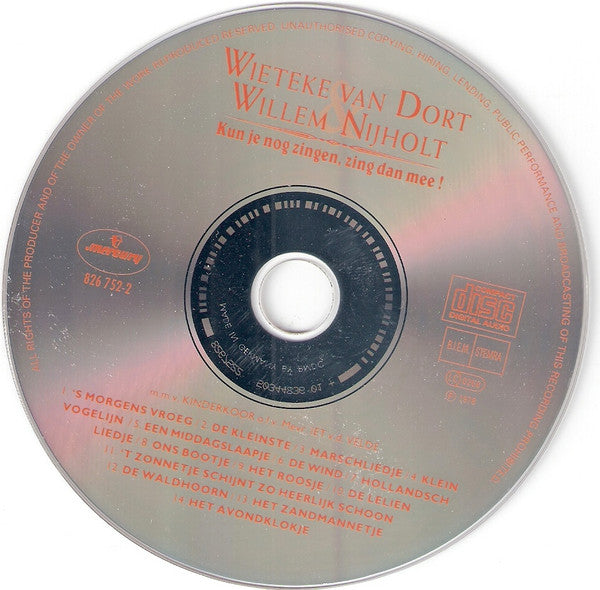 Wieteke van Dort & Willem Nijholt : Kun Je Nog Zingen, Zing Dan Mee! (CD, RE)