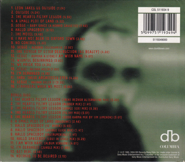David Bowie : 1. Outside (The Nathan Adler Diaries: A Hyper Cycle) (CD, Album, RE + CD, Comp + Ltd, Dig)