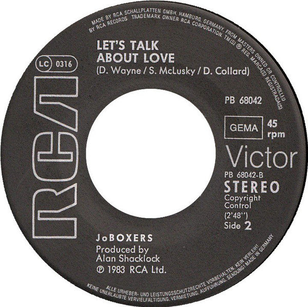 JoBoxers : Boxerbeat (7", Single)