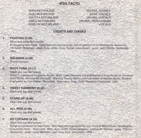 Ipso Facto (5) : More Communication (CD, Album)