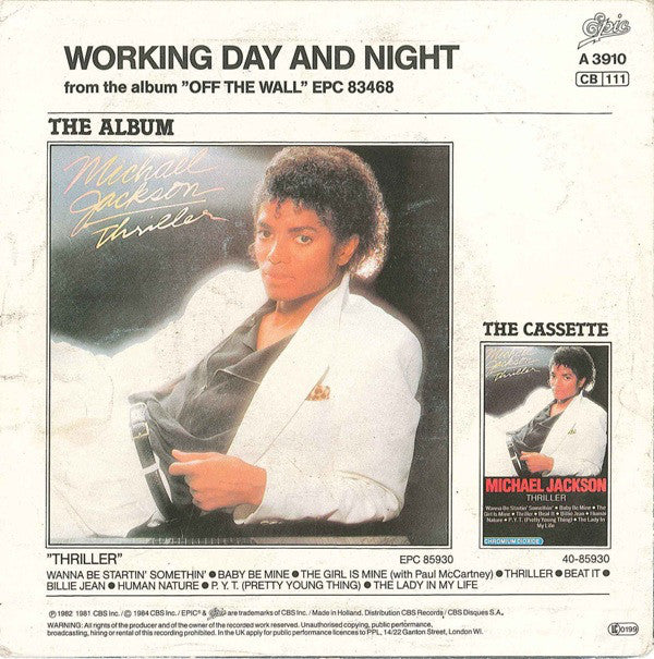 Michael Jackson : P.Y.T. (Pretty Young Thing) (7", Single)