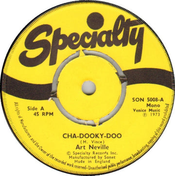 Art Neville : Cha-Dooky-Doo / Zing Zing (7", Single, Mono, RE, Pus)