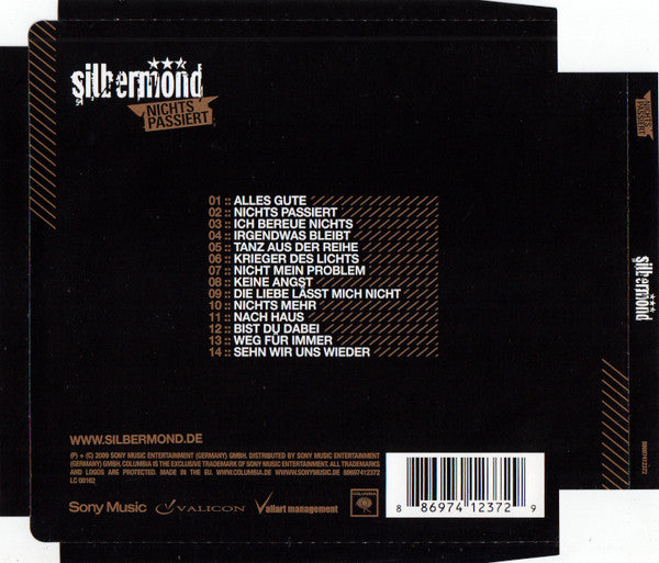 Silbermond : Nichts Passiert (CD, Album, Sup)