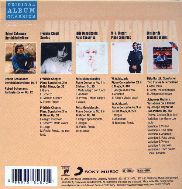Murray Perahia : Original Album Classics (5xCD, Album, RE + Box, Comp)