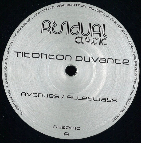 Titonton Duvanté : Avenues / Alleyways (12", EP, RE)
