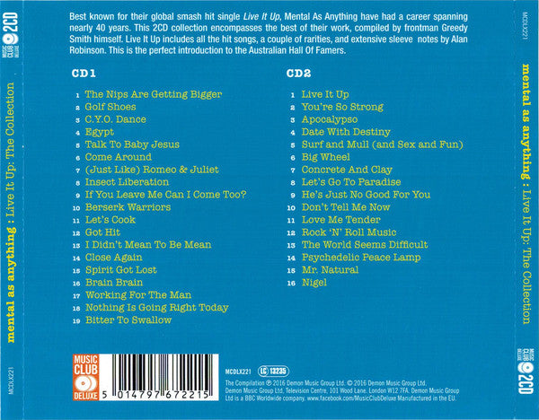 Mental As Anything : Live It Up: The Collection (2xCD, Comp, Sli)