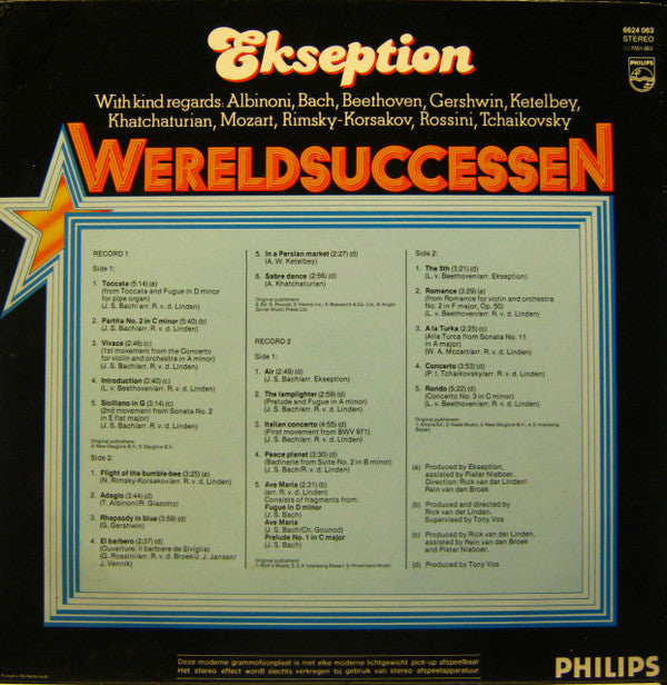 Ekseption : Wereldsuccessen (2xLP, Album, Comp, S/Edition)