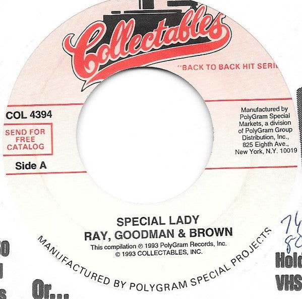 Ray, Goodman & Brown : Special Lady / Inside Of You (7", Single, RE)