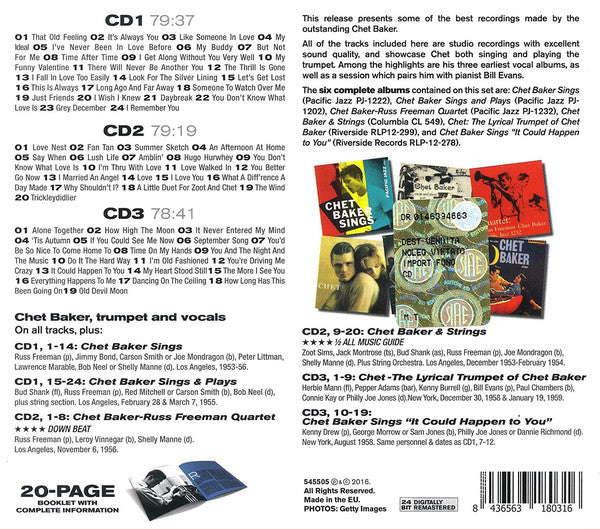 Chet Baker : Essential Original Albums (3xCD, Comp, RM)