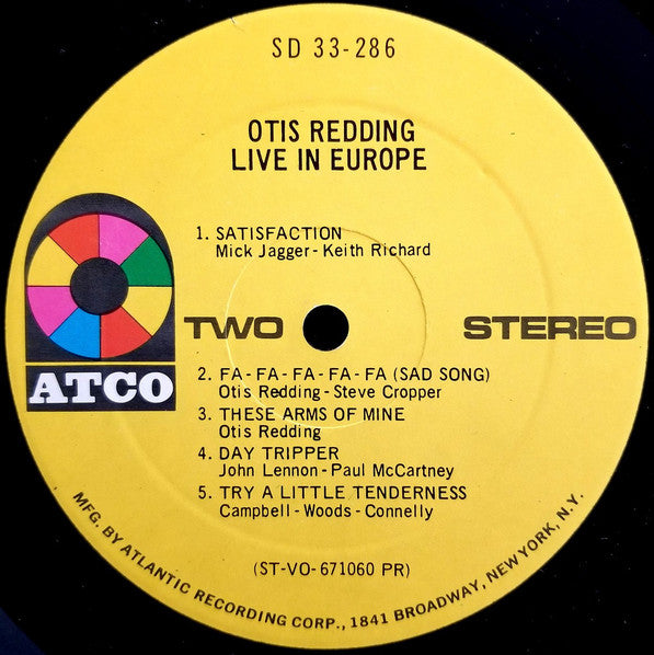Otis Redding : Otis Redding Live In Europe (LP, Album, Pre)