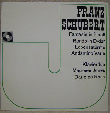 Franz Schubert, Maureen Jones, Dario de Rosa : Fantasie In F-moll, Rondo In D-dur, Lebensstürme, Andantino Varié (LP)