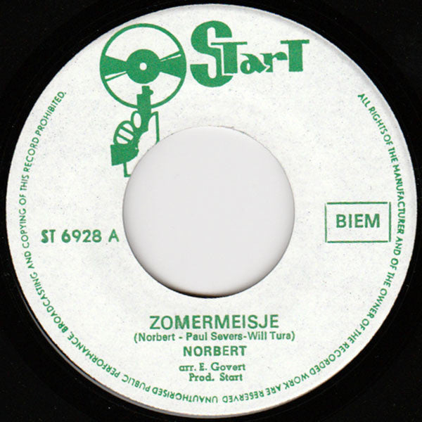Norbert : Zomermeisje / De Wereld Vergaat (7", Single)
