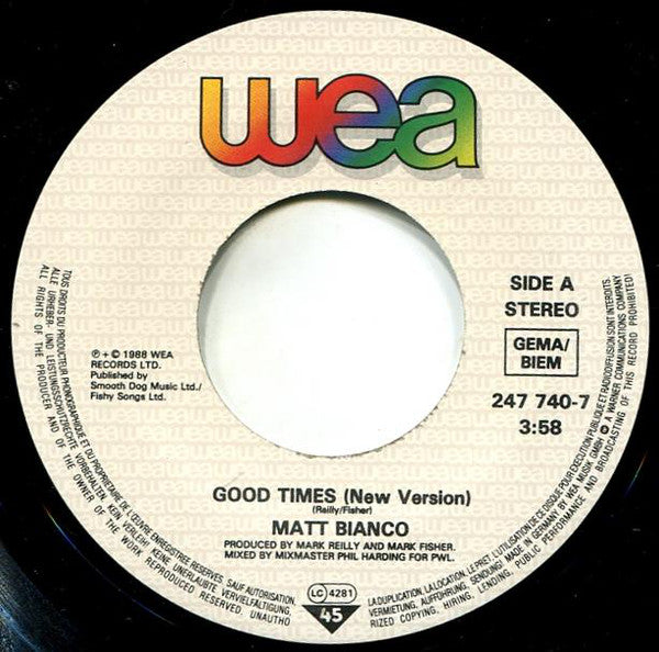 Matt Bianco : Good Times (New Version) (7", Single)