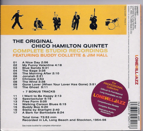 The Chico Hamilton Quintet Featuring Buddy Collette & Jim Hall : Complete Studio Recordings (CD, Comp)