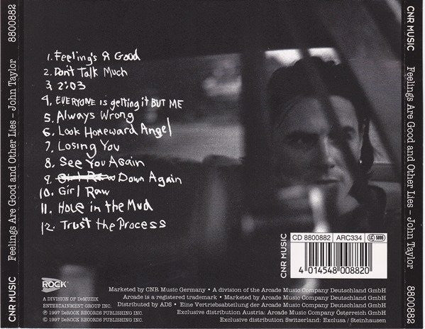 John Taylor : Feelings Are Good And Other Lies (CD, Album)