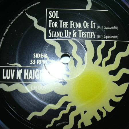 Sol (13) : El Starfish / For The Funk Of It / Stand Up & Testify (12")