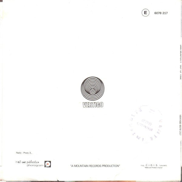 Dan McCafferty : Out Of Time (7", Single)