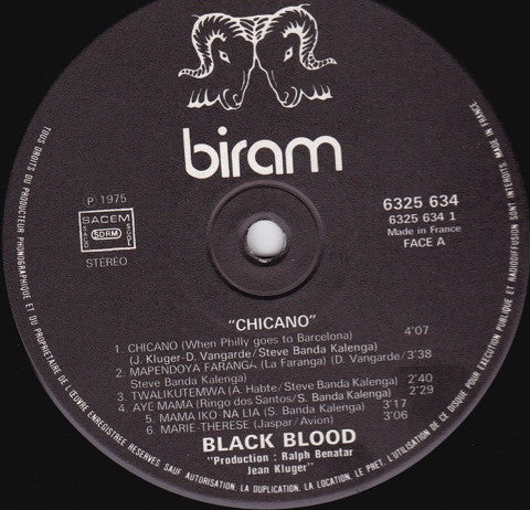 Black Blood (2) : Chicano (LP, Album)